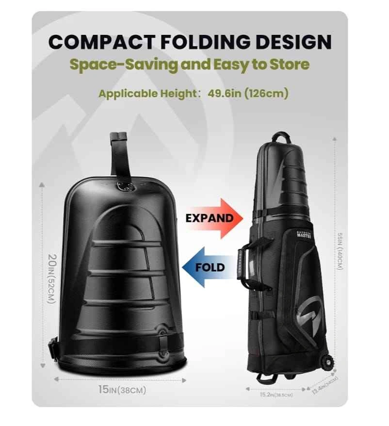 OutdoorMaster Golf Travel Bag with Wheels and Hard Case Top - photo 5