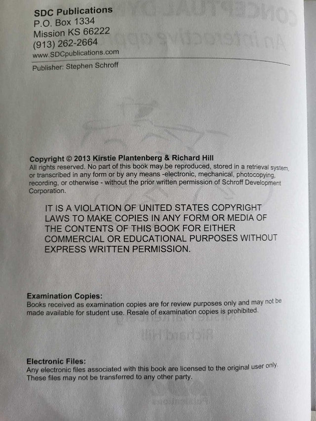 Conceptual Dynamics: An Interactive Text and Workbook - photo 2