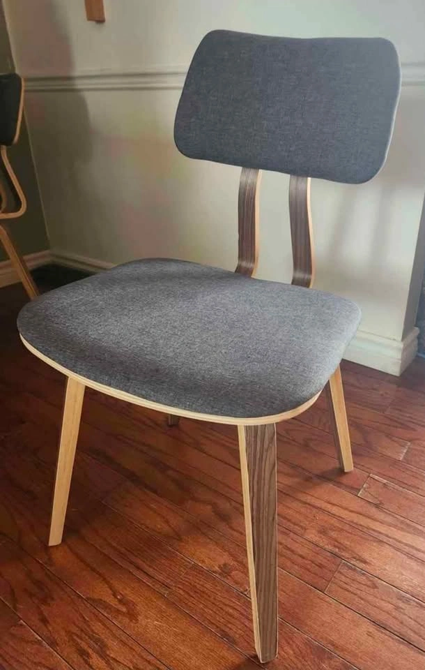 Modern Glass Top Table with Black Metal Frame with 3 chairs - photo 5