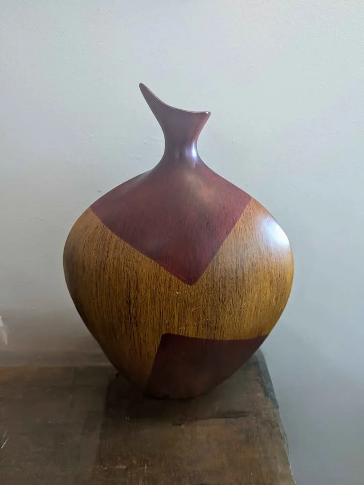 Large - Scandinavian Design - Vase - Imitation Wood - H42 Cm image indicator(2)