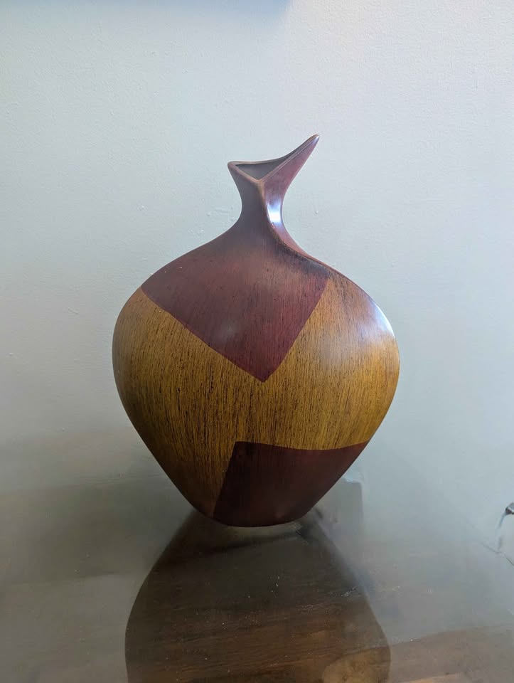 Large - Scandinavian Design - Vase - Imitation Wood - H42 Cm - photo 3