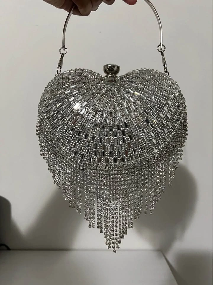 Silver purse (clutch)