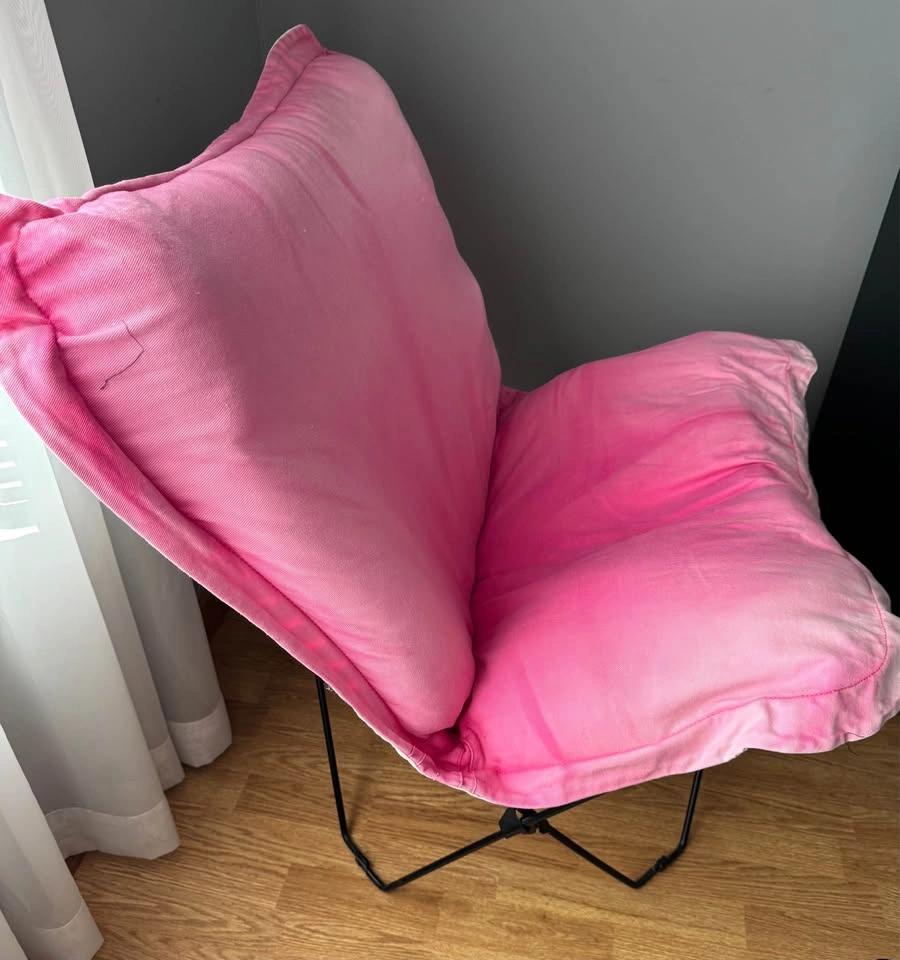 Pink Butterfly Chair With Sturdy Fold Up Base - photo 3