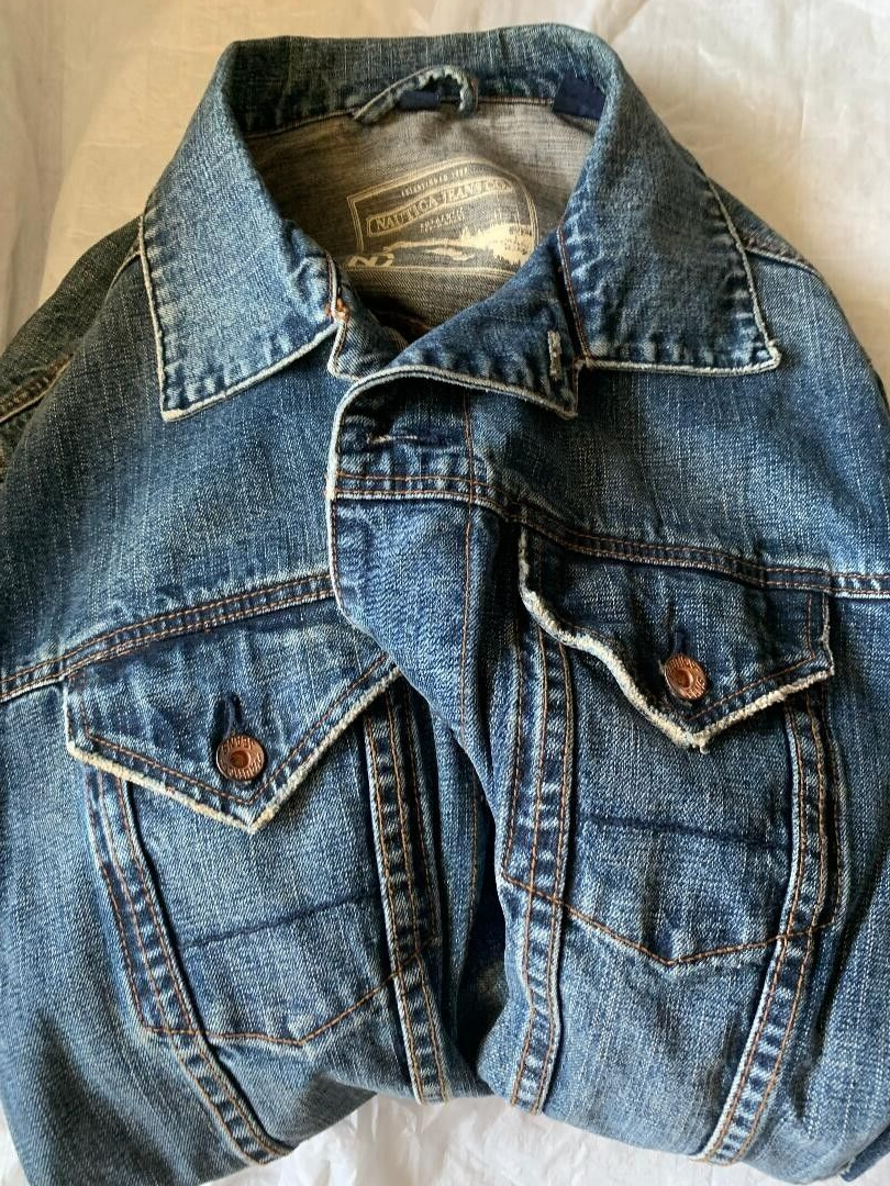 Nautica Men’s Denim Blue Jean Jacket Size - Large - photo 2