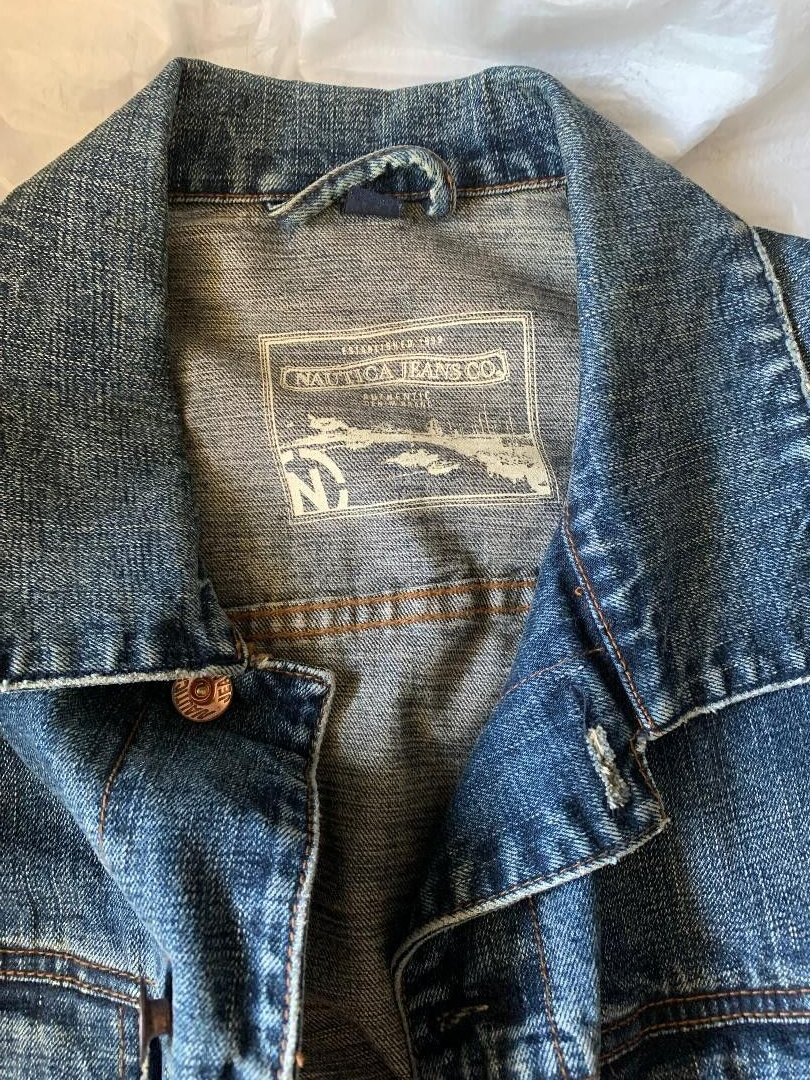 Nautica Men’s Denim Blue Jean Jacket Size - Large - photo 5
