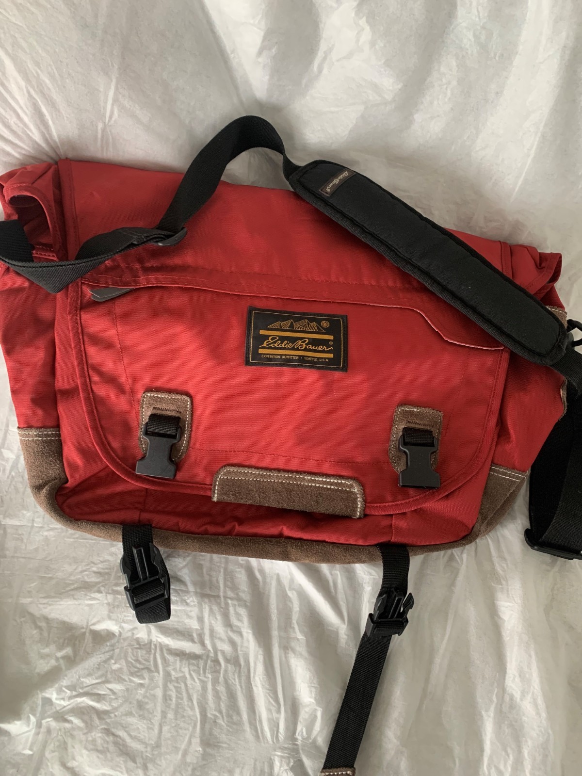 Eddie Bauer Messenger Shoulder Bag - Red