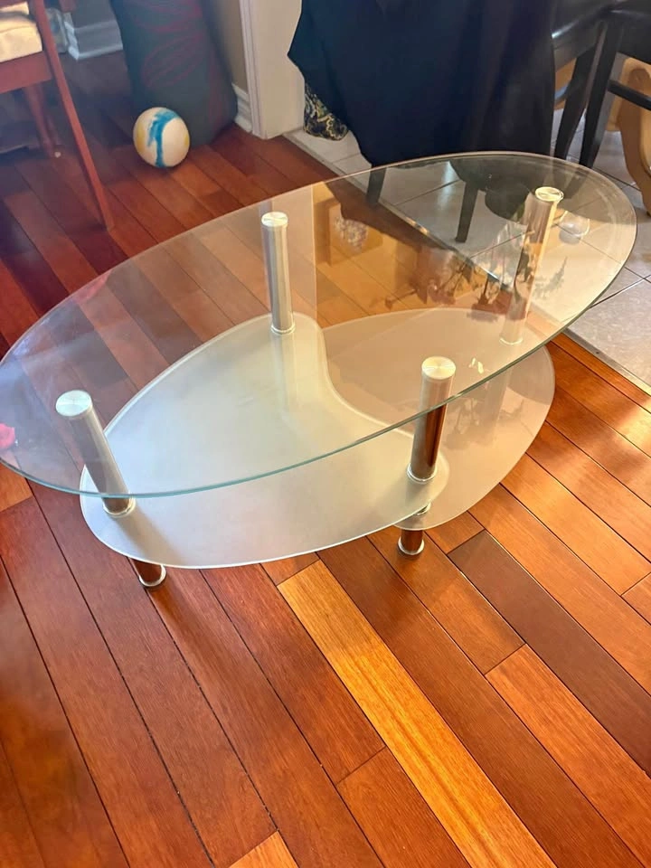 contemporary glass coffee table