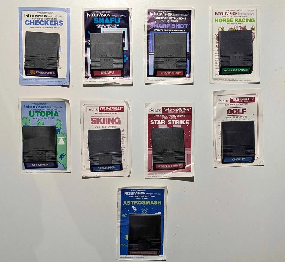 Vintage Retro Intellivision/Sears Telegames Cartridge and Manual