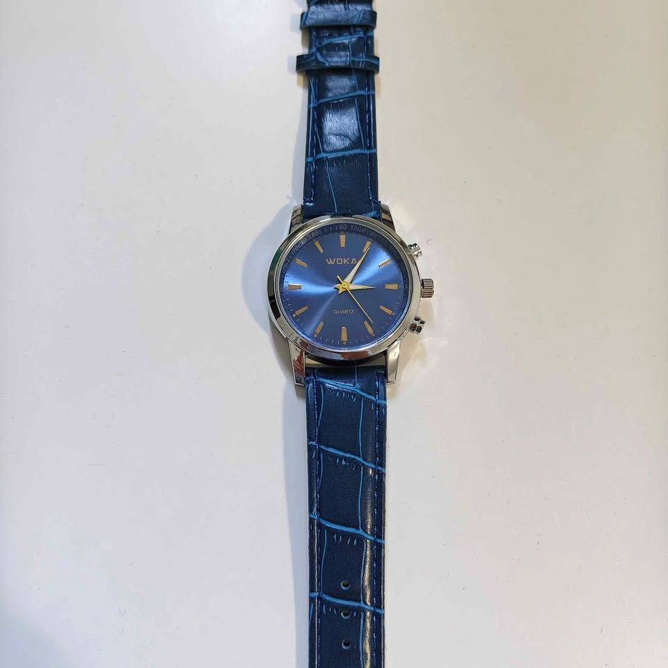 Elegant Men's dress watch with blue dial - photo 2