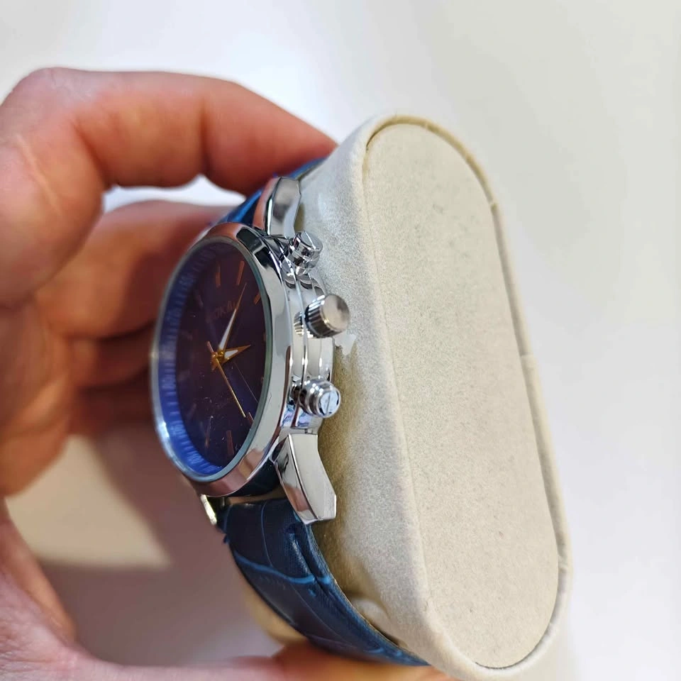 Elegant Men's dress watch with blue dial - photo 4