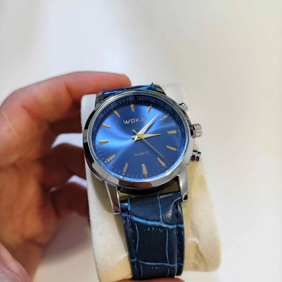 Elegant Men's dress watch with blue dial - photo 5