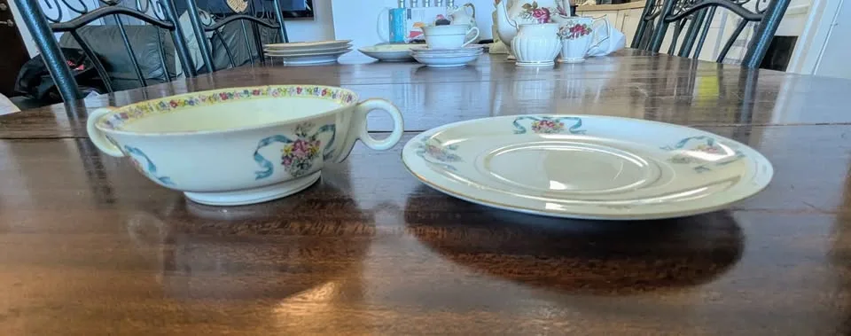 Vintage St. Regis Blue by Haviland Bowl & Saucer Set image indicator(4)