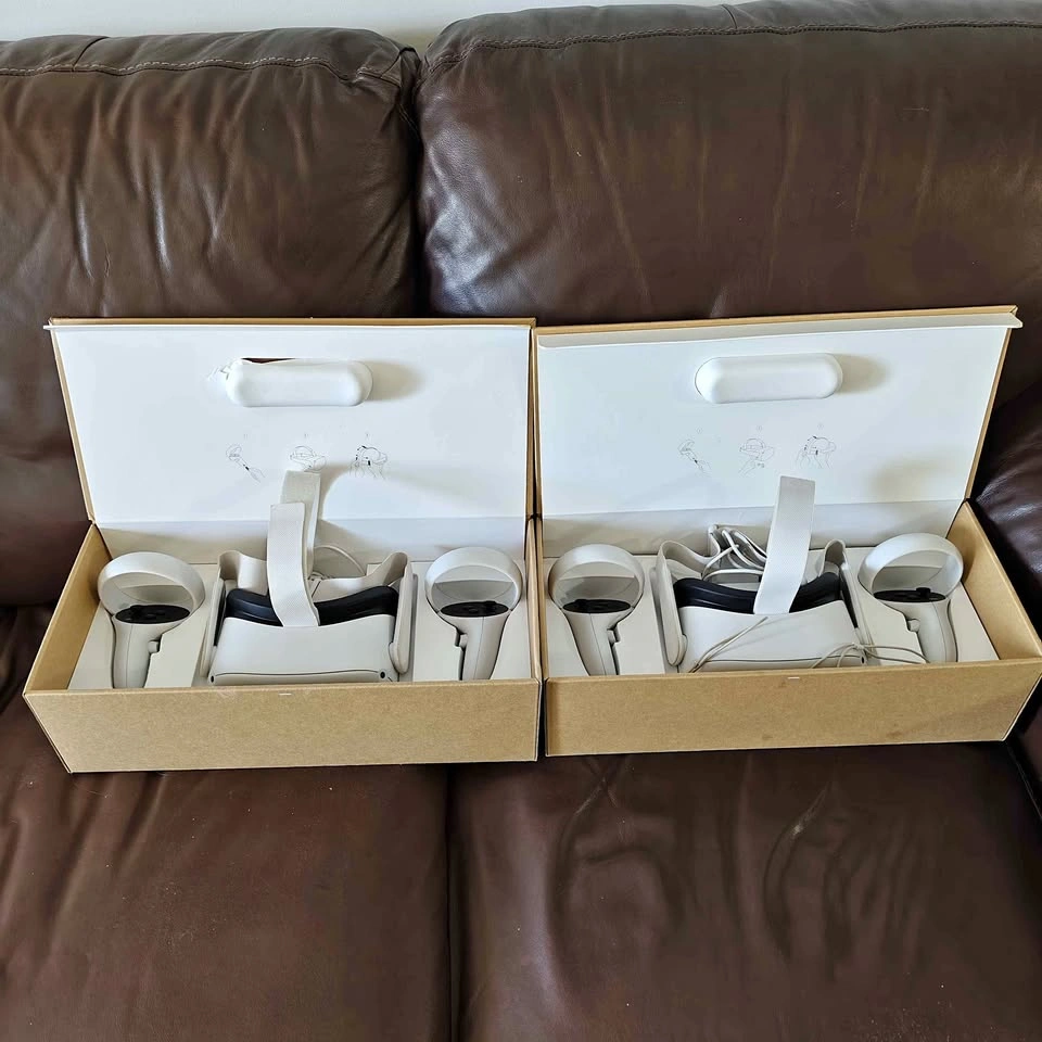 TWO Oculus Meta Quest 2 VR Headsets – Like New!