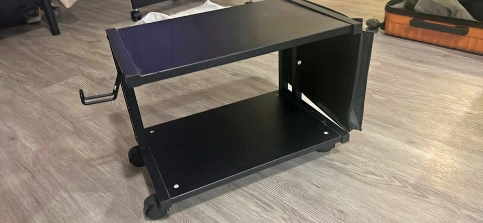 Printer table with wheels