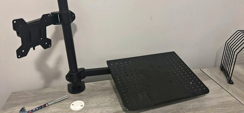 Adjustable arm for computer and monitor