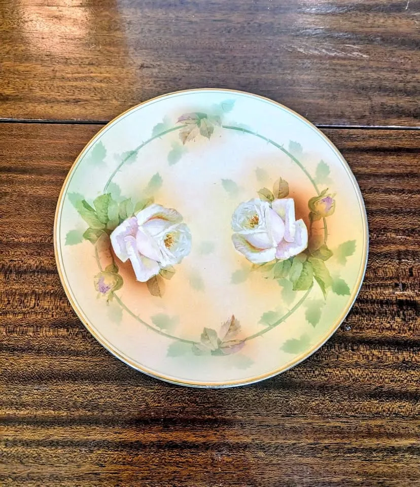 Antique Rose plate by Dunn Bennett & Co. thumbnail