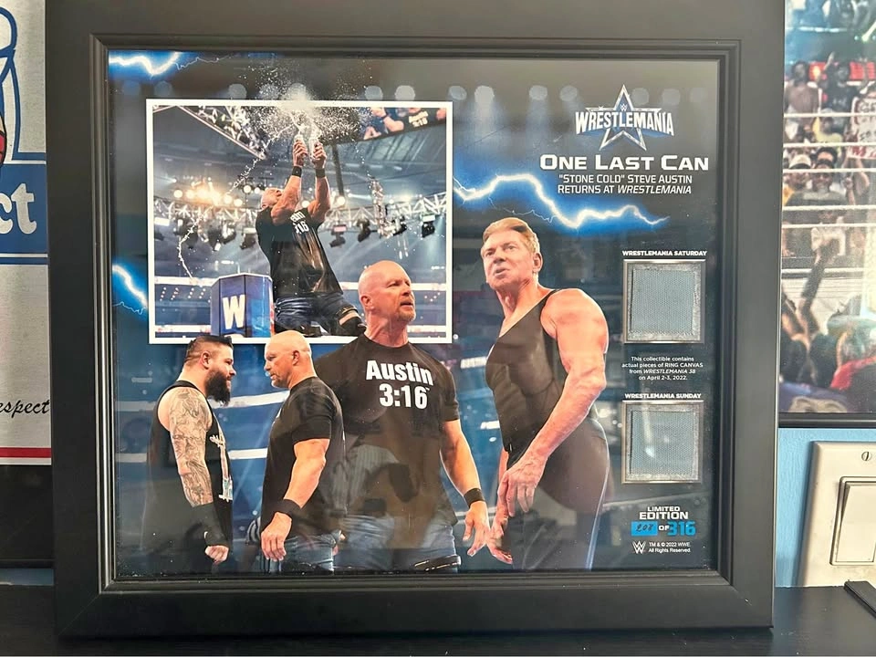 WWE Stone Cold Steve Austin WrestleMania 38 Commemorative Plaque