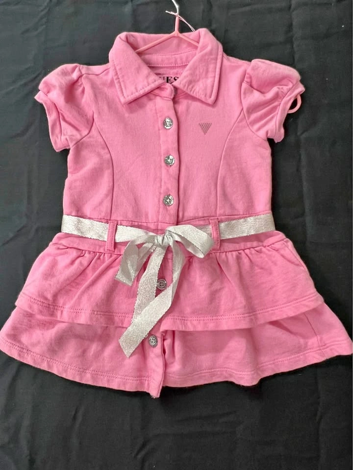 ⚽ Pink Guess Baby dress- 12 Months
