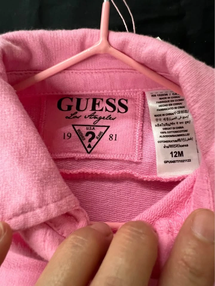⚽ Pink Guess Baby dress- 12 Months - photo 2