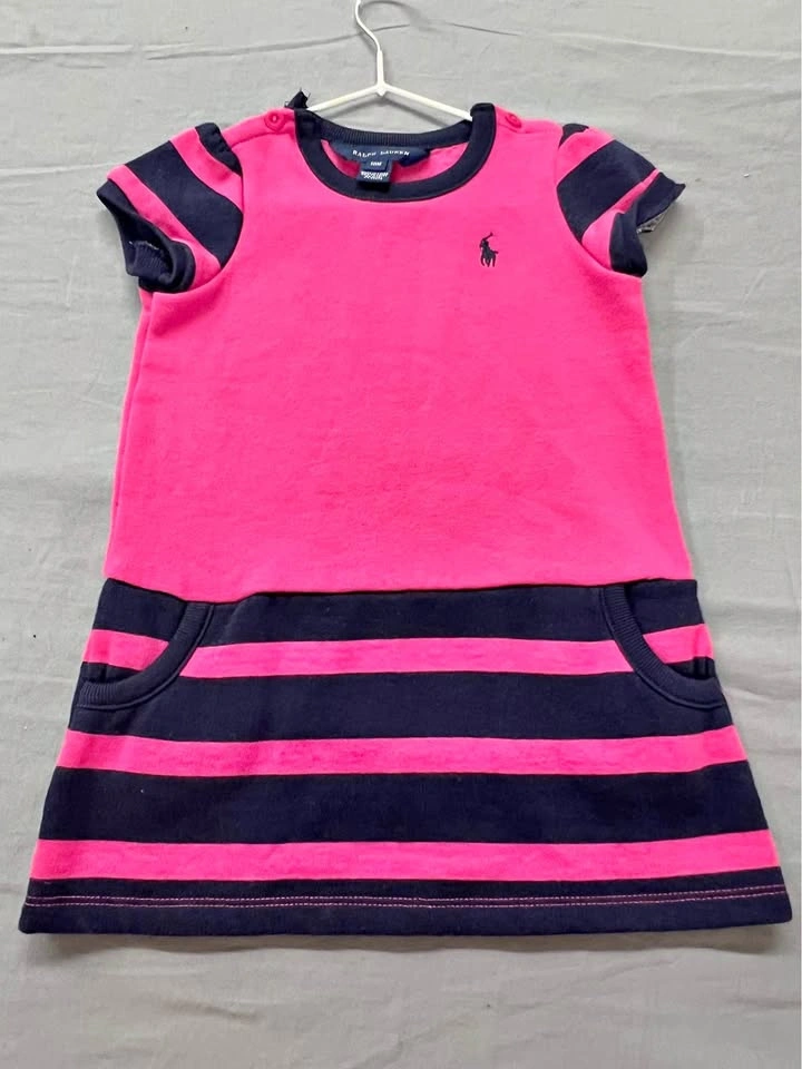 ⚽ Fuschia Pink Fleece dress- 18 months
