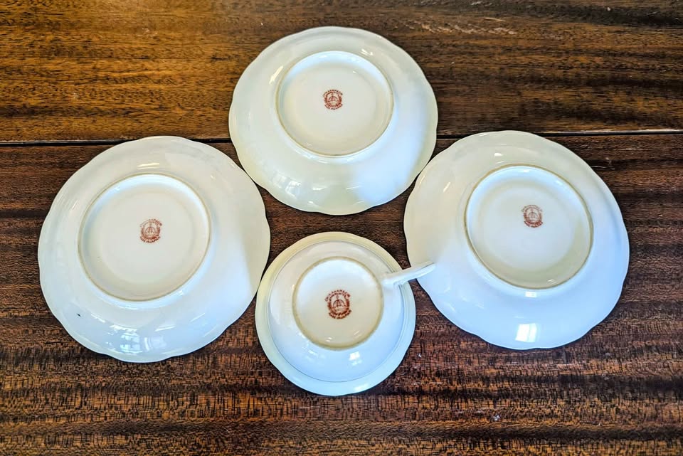 Antique Hand-painted Teacup and Saucer set - photo 5
