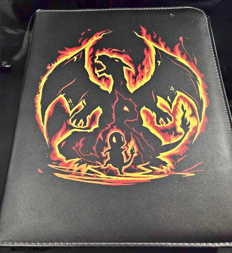 Pokémon Charizard/venusaur binder and cards