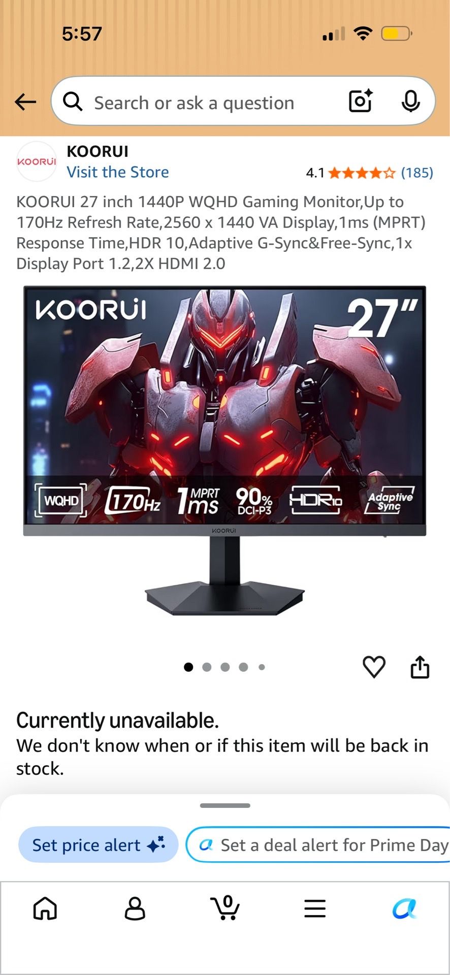 Koorui 27 inch gaming monitor