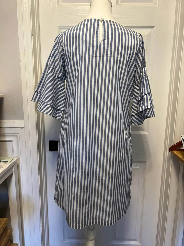 ⚽ Blue stripes straight cut dress - photo 2