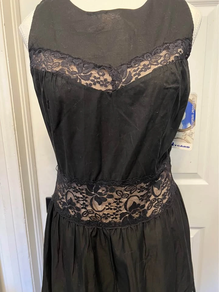 ⚽ Black long dress with see through details - photo 2