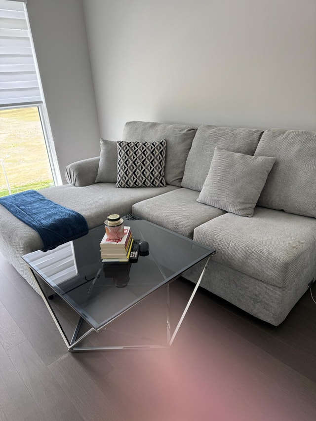 Premium Large Modular Sectional Sofa + Glass Coffee Table - photo 3