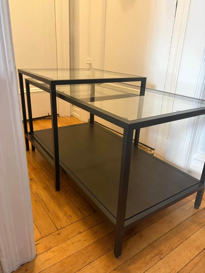 Glass coffee tables (nested) - photo 2