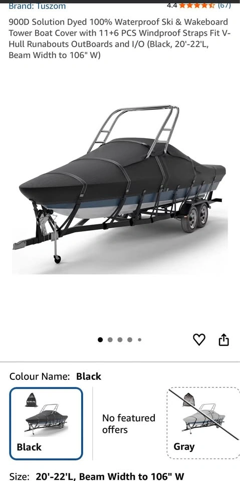 Brand new Tuszom 900D boat cover 20ft - 22ft