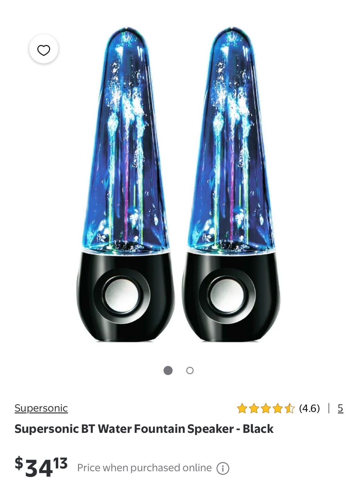 HYPE Hydro Sound Bluetooth LED Dancing Water Multimedia Speakers