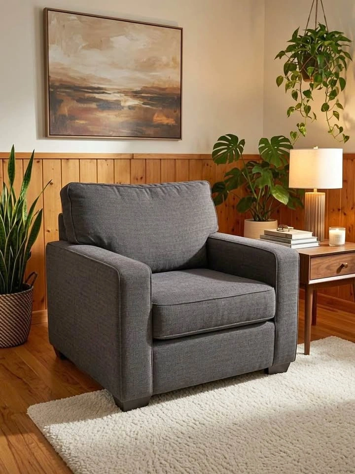 Modern Brown Accent Chair / Armchair – Excellent Condition