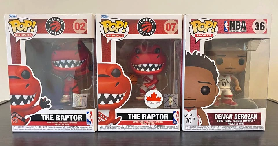 TORONTO RAPTORS Funko Pop Lot (3) - VAULTED & EXCLUSIVE