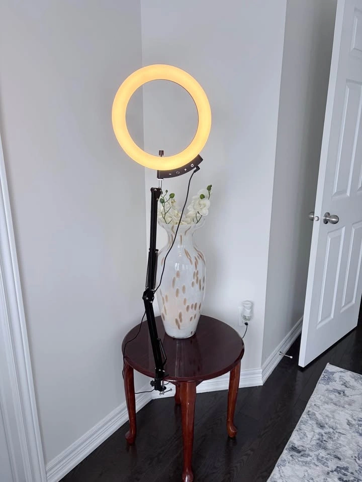 LED Ring Light with Adjustable Scissor Arm Stand - photo 2