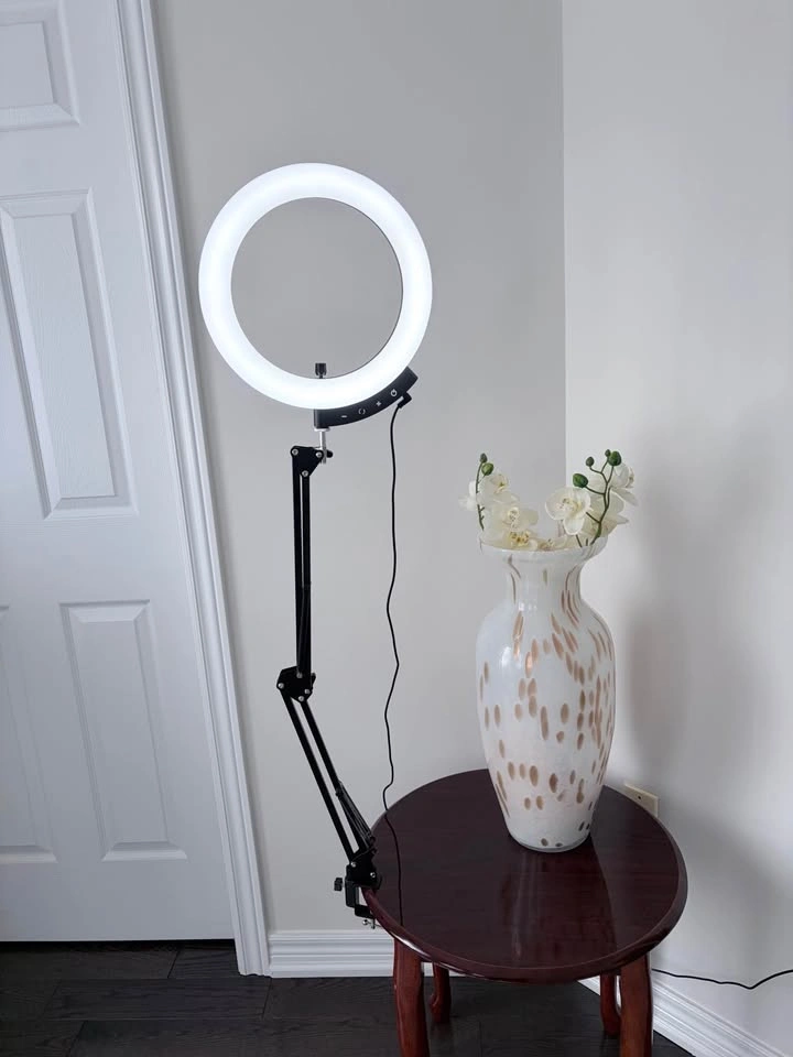 LED Ring Light with Adjustable Scissor Arm Stand - photo 3