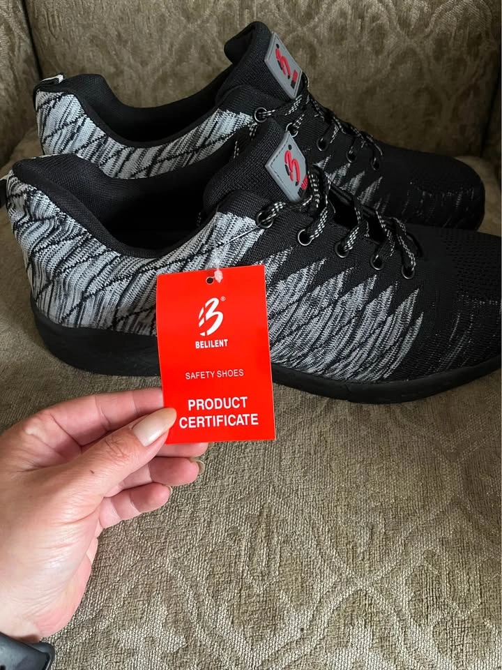 BELILENT Black White Patterned Safety Shoes ⚽️ - photo 5