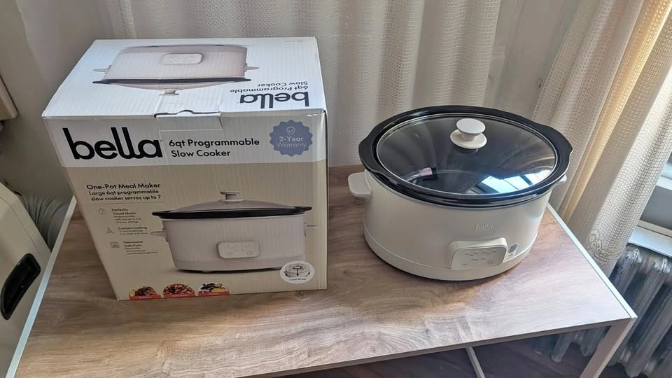 Bella 6 Qt Programmable Slow Cooker — Oatmilk — Like New