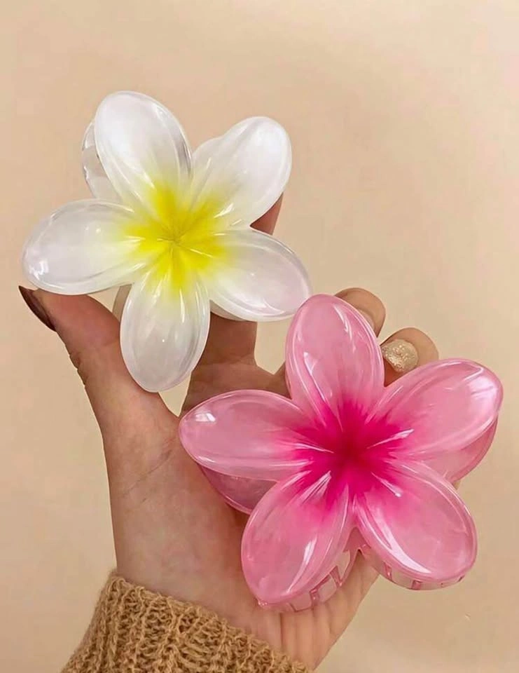 Hibiscus flower hair clip
