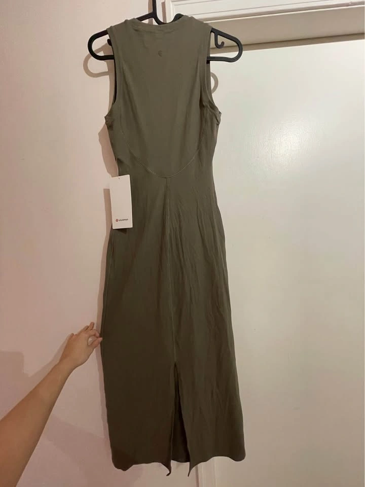Lululemon All Aligned Midi Dress - Dark Olive - photo 2