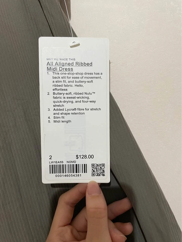 Lululemon All Aligned Midi Dress - Dark Olive - photo 4