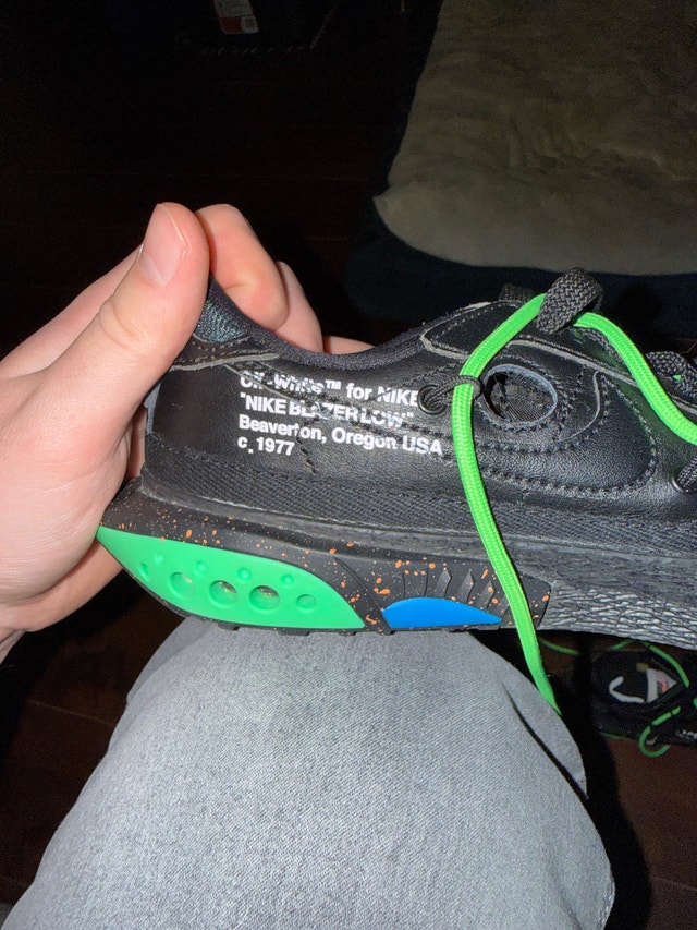 Nike x Off-White Blazer Low Black and Electro Green - photo 3