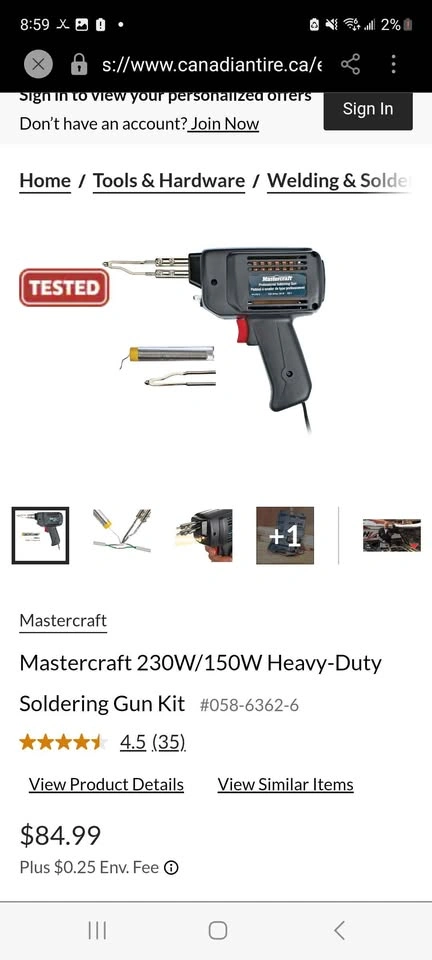Mastercraft 230W/150W Heavy-Duty Soldering Gun Kit - photo 2