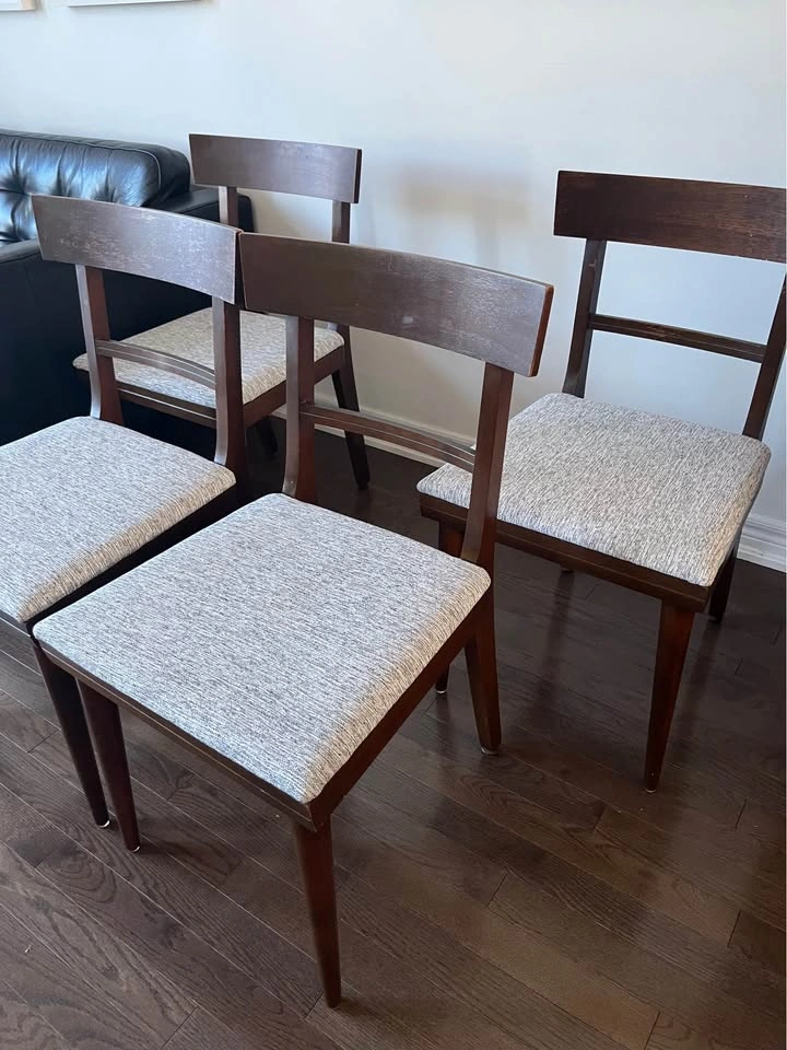 Set of 4 Mid-Century Modern walnut Dining Chairs by Knechtel - photo 3