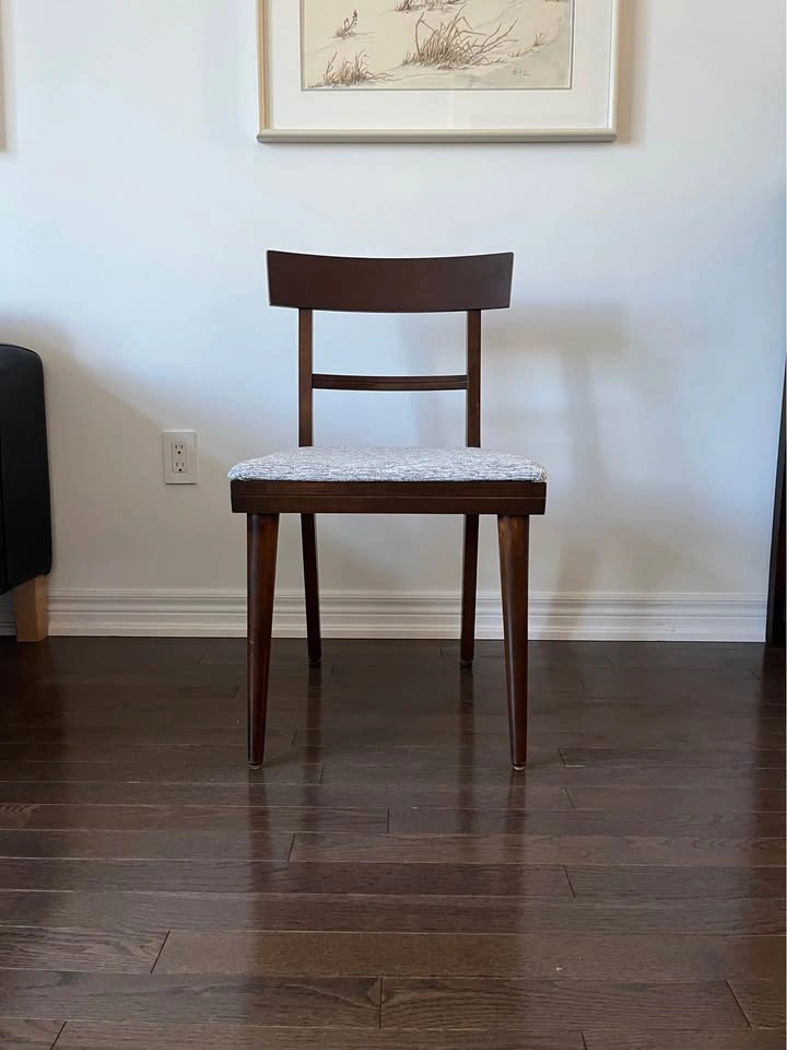 Set of 4 Mid-Century Modern walnut Dining Chairs by Knechtel - photo 5