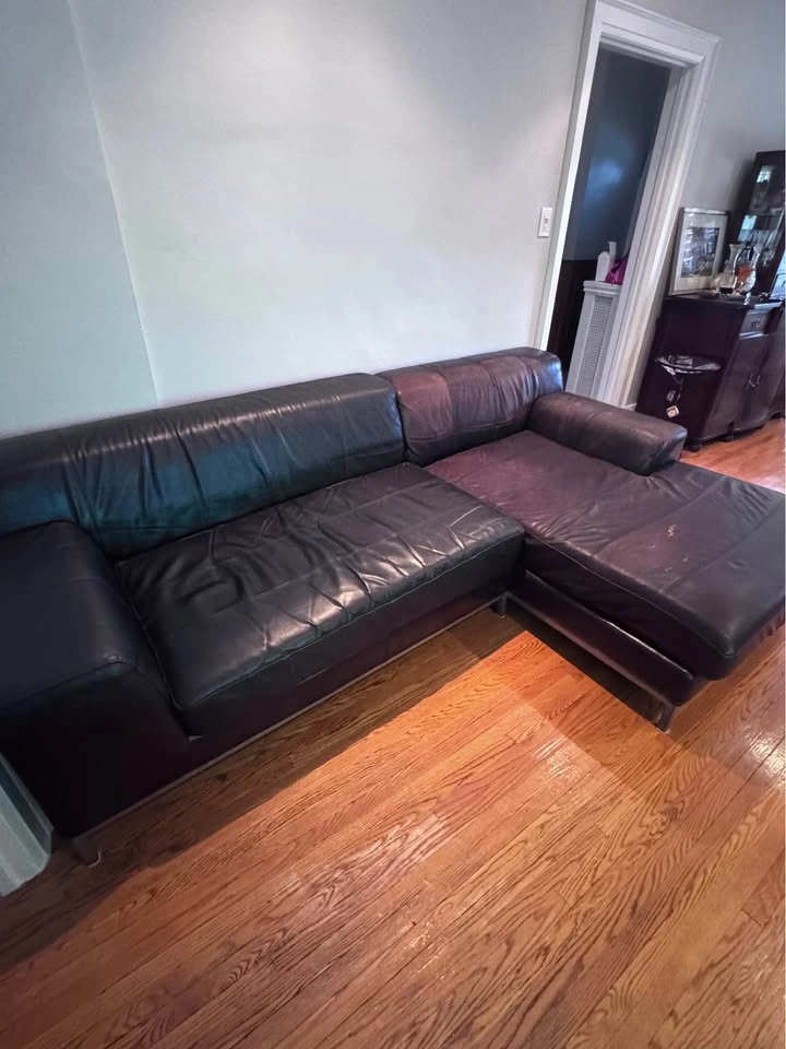 Ikea - Two Piece Leather Couch - photo 2