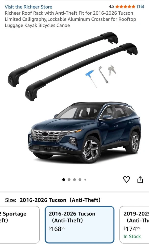 Hyundai Tucson Roof Rack Cross Bars (2016-2026) - photo 5