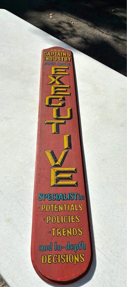 Vintage 1968 York Kraft Inc. Wooden Novelty Hanging Sign