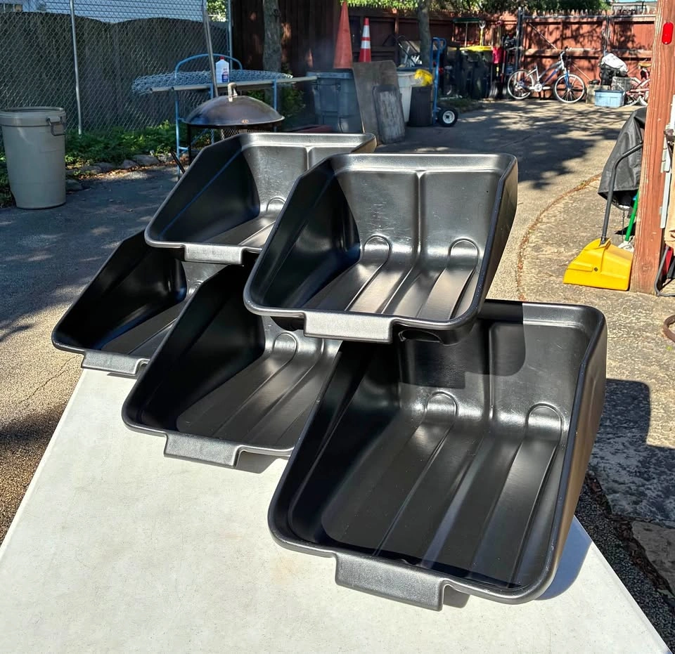 Pack of (5) Uline No. S-19494 Plastic Open Bins